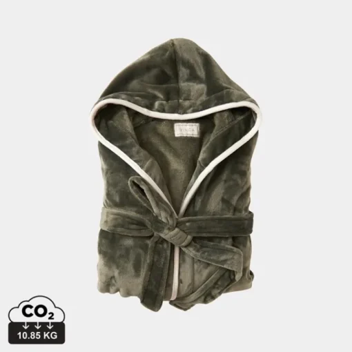 Gift Campaign Accappatoio in rPet con cappuccio e cintura taglia L/XL GreenGlam> Gadget Ecologici