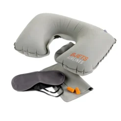 Gift Campaign Accessori da viaggio brandizzati con cuscino tappi e mascherina First Class></noscript> Accessori Da Viaggio
