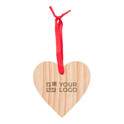 Gift Campaign Addobo natalizio in legno a forma di cuore da appendere Heart> Gadget Natalizi