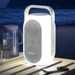 Gift Campaign Altoparlante con luce ambientale multicolore e manico Muse></noscript> Casse Personalizzate