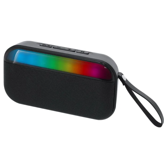 Gift Campaign Altoparlante con manico per il trasporto e luci LED frontali 5W> Casse Personalizzate