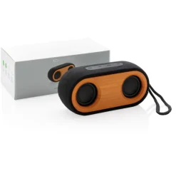 Gift Campaign Altoparlante da 10 W in bambù canapa, cotone organico e RPET WoodStock></noscript> Casse Personalizzate