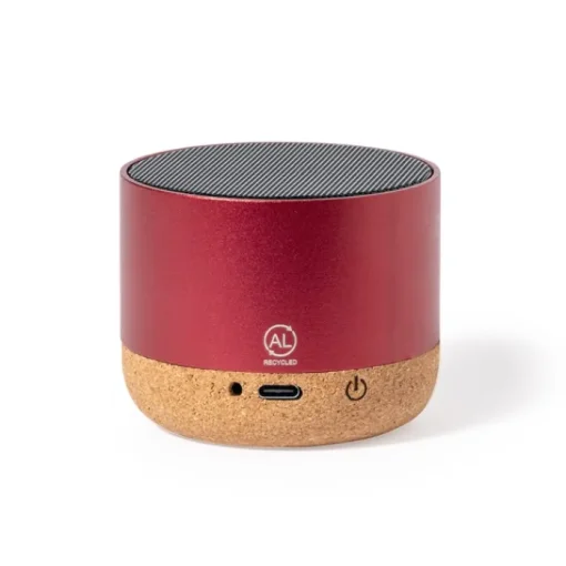 Gift Campaign Altoparlante in alluminio riciclato e base in sughero da 3W> Casse Personalizzate