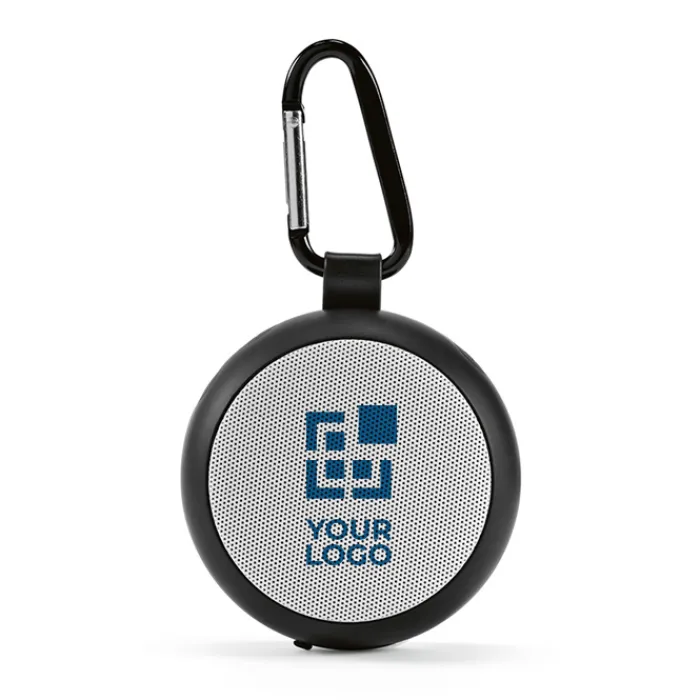 Gift Campaign Altoparlante wireless con griglia personalizzabile e moschettone 5W> Casse Personalizzate