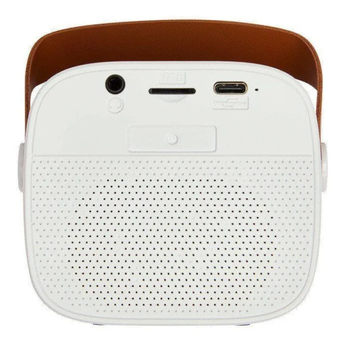Gift Campaign Altoparlante wireless in plastica riciclata con cinturino in pelle 3W> Casse Personalizzate