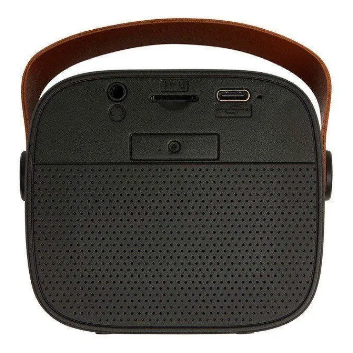 Gift Campaign Altoparlante wireless in plastica riciclata con cinturino in pelle 3W> Casse Personalizzate