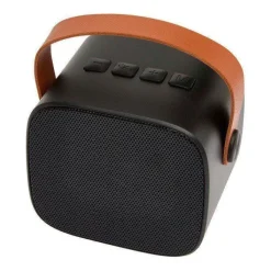 Gift Campaign Altoparlante wireless in plastica riciclata con cinturino in pelle 3W><noscript><img width=