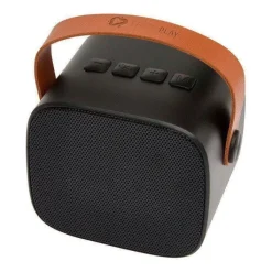 Gift Campaign Altoparlante wireless in plastica riciclata con cinturino in pelle 3W><noscript><img width=