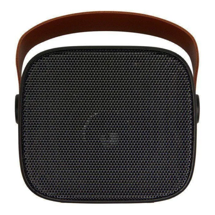 Gift Campaign Altoparlante wireless in plastica riciclata con cinturino in pelle 3W> Casse Personalizzate