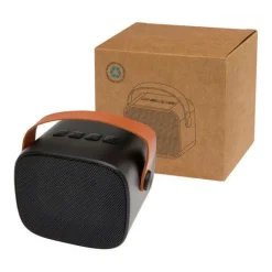 Gift Campaign Altoparlante wireless in plastica riciclata con cinturino in pelle 3W><noscript><img width=