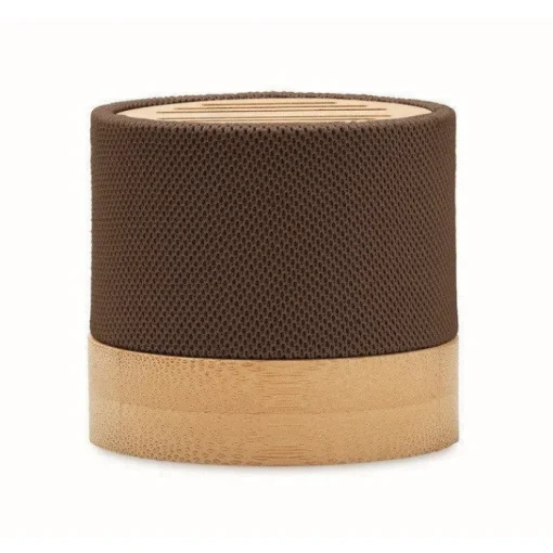 Gift Campaign Altoparlante wireless personalizzato in bambù con rivestimento in RPET> Casse Personalizzate