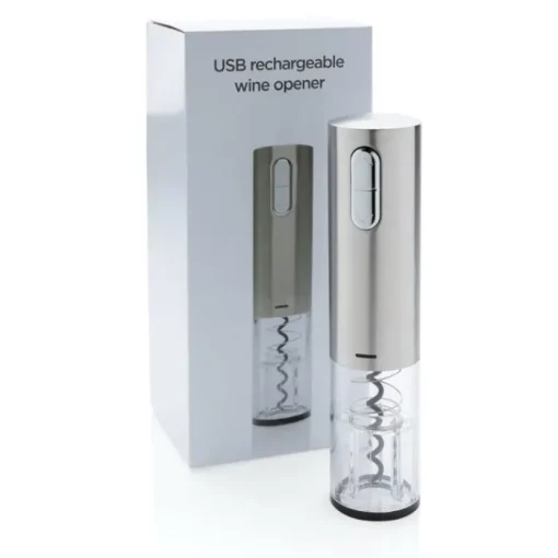 Gift Campaign Apribottiglie elettrico in acciaio inox ricaricabile via USB> Apribottiglie Personalizzati