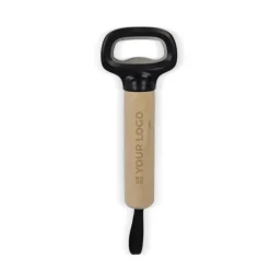 Gift Campaign Apribottiglie in ABS e acciaio con manico in legno e laccio></noscript> Apribottiglie Personalizzati