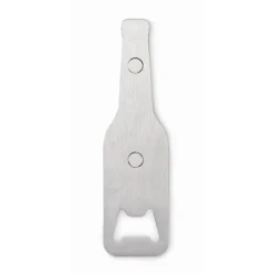 Gift Campaign Apribottiglie magnetico in acciaio e bambù a forma di bottiglia></noscript> Apribottiglie Personalizzati