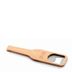 Gift Campaign Apribottiglie magnetico in acciaio e bambù a forma di bottiglia></noscript> Apribottiglie Personalizzati