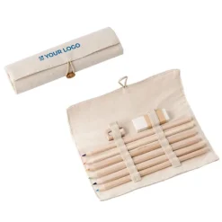 Gift Campaign Astuccio personalizzato con 6 colori a matita e accessori sLinen></noscript> Matite Colorate