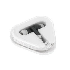 Gift Campaign Auricolari promozionali con cavetto in astuccio triangolare Bass></noscript> Auricolari Personalizzati