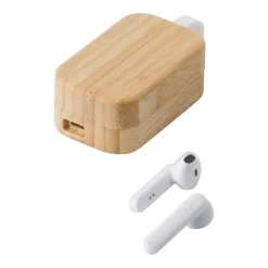 Gift Campaign Auricolari promozionali wireless 5.0 in custodia di bamboo Bamboo Air> Auricolari Personalizzati