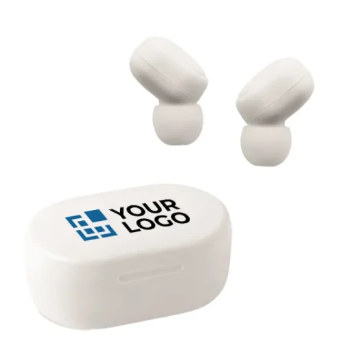 Gift Campaign Auricolari senza fili personalizzati con logo in ABS riciclato Ring> Auricolari Personalizzati