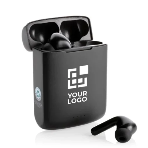 Gift Campaign Auricolari wireless con pannello solare nella custodia e BT 5.3> Auricolari Personalizzati