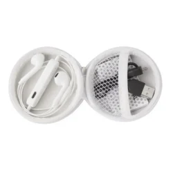 Gift Campaign Auricolari wireless da personalizzare con custodia rotonda Zipper Case><noscript><img width=