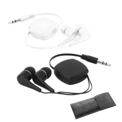 Gift Campaign Auricolati promozionali retraibili in sacchettino di tnt Compact></noscript> Auricolari Personalizzati