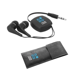 Gift Campaign Auricolati promozionali retraibili in sacchettino di tnt Compact></noscript> Auricolari Personalizzati