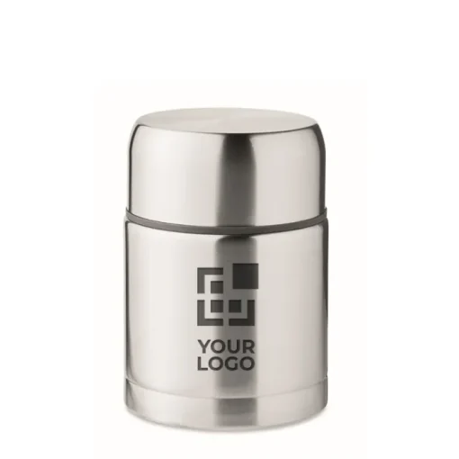 Gift Campaign Barattolo personalizzato da 800 ml in acciaio con tappo a vite Inox Lunch> Porta Pranzo