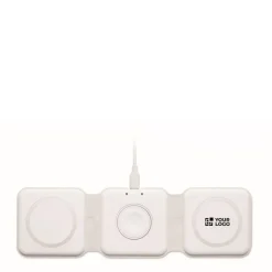 Gift Campaign Base di ricarica wireless pieghevole in ABS con 3 punti di ricarica 15W></noscript> Caricabatterie