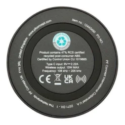 Gift Campaign Base di ricarica wireless con cavo 2 in 1 in plastica riciclata 15W></noscript> Caricabatterie