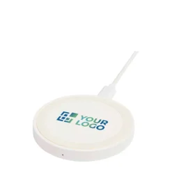 Gift Campaign Base di ricarica wireless con cavo 2 in 1 in plastica riciclata 15W></noscript> Caricabatterie