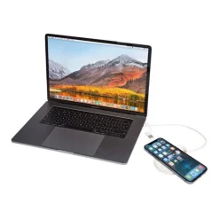 Gift Campaign Base di ricarica wireless con cavo 2 in 1 in plastica riciclata 15W></noscript> Caricabatterie