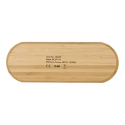 Gift Campaign Base ricarica per 2 cellulari wireless personalizzata in Bambú></noscript> Caricabatterie