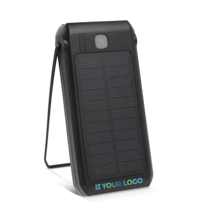 Gift Campaign Batteria esterna da 10.000mah con torcia a energia solare con 18 LED> Power Bank Personalizzati