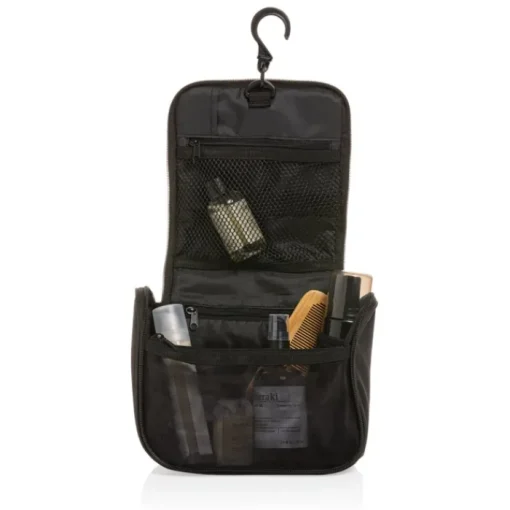 Gift Campaign Beauty case da viaggio in rPET con varie tasche interne e gancio> Beauty Case Personalizzati