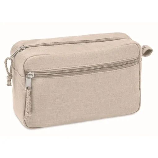 Gift Campaign Beauty case in canapa da 200g/m2 con doppia tasca EcoFriendly> Beauty Case Personalizzati