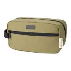 Gift Campaign Beauty case in tela riciclata 330 g/m2 con comodo cinturino e placca><noscript><img width=