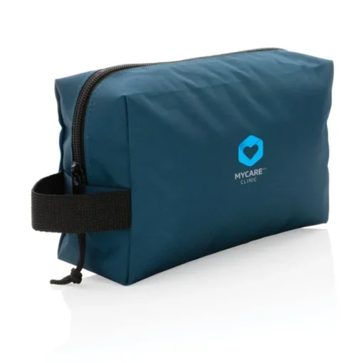 Gift Campaign Beauty case realizzato in 300D RPET con tracciante AWARE™ Basico Eco> Beauty Case Personalizzati