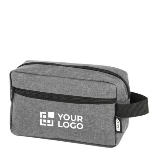Gift Campaign Beauty case unisex con logo in poliestere riciclato certificato 300D> Beauty Case Personalizzati