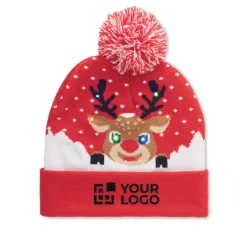 Gift Campaign Berretto natalizio con pompon e lucine a LED in acrilico elasticizzato></noscript> Gadget Natalizi