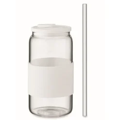 Gift Campaign Bicchiere con cannuccia in vetro, tappo e fascia in silicone 550ml></noscript> Bicchieri Di Vetro Personalizzati