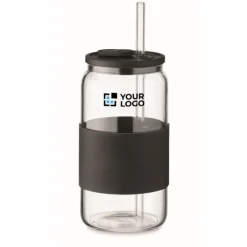 Gift Campaign Bicchiere con cannuccia in vetro, tappo e fascia in silicone 550ml></noscript> Bicchieri Di Vetro Personalizzati