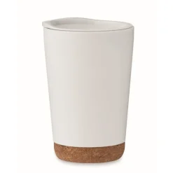 Gift Campaign Bicchiere da asporto a doppia parete in PP con base in sughero 300ml> Bicchieri Take Away
