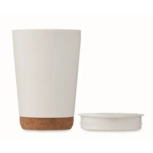 Gift Campaign Bicchiere da asporto a doppia parete in PP con base in sughero 300ml> Bicchieri Take Away