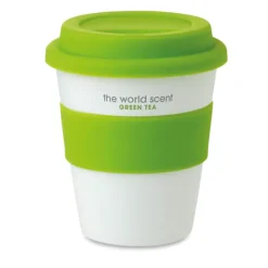 Gift Campaign Bicchiere da asporto con tappo e fascia abbinati 350ml Takeaway></noscript> Bicchieri Take Away