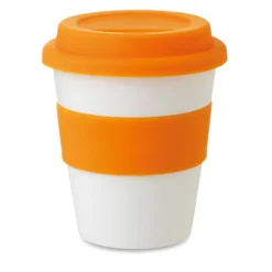 Gift Campaign Bicchiere da asporto con tappo e fascia abbinati 350ml Takeaway></noscript> Bicchieri Take Away