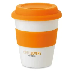 Gift Campaign Bicchiere da asporto con tappo e fascia abbinati 350ml Takeaway></noscript> Bicchieri Take Away