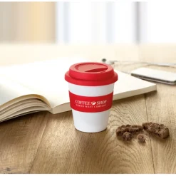 Gift Campaign Bicchiere da asporto con tappo e fascia abbinati 350ml Takeaway></noscript> Bicchieri Take Away