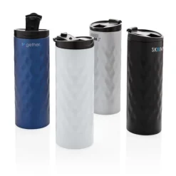 Gift Campaign Bicchiere da viaggio in acciaio con disegno geometrico 350ml Geometric></noscript> Bicchieri Termici Personalizzati
