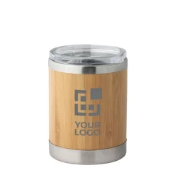 Gift Campaign Bicchiere da viaggio in acciaio inox e bambù con doppia parete 350ml></noscript> Bicchieri Termici Personalizzati